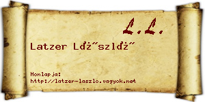 Latzer László névjegykártya
